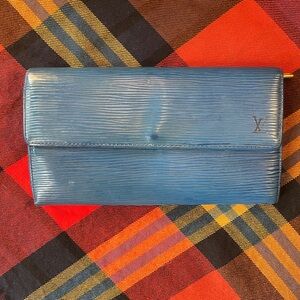 Louis Vuitton Blue Epi Leather Continental Wallet